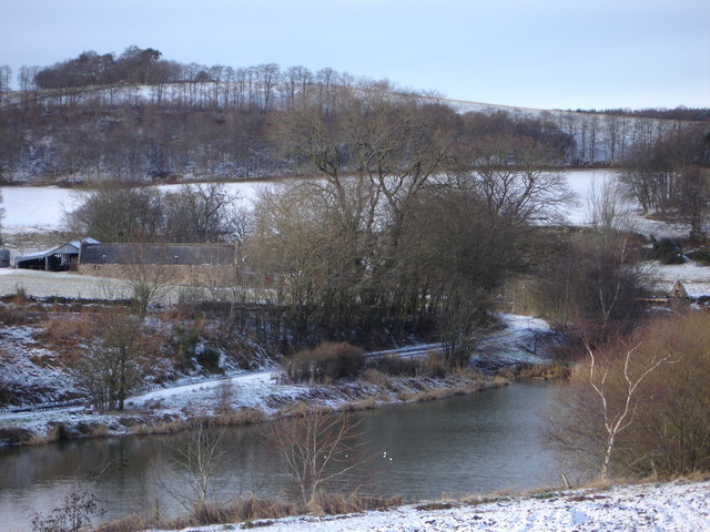overlooking the pond created on the Combe Burn towards Mill of Laithers