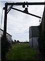 View towards the London Road from Claxfield farm buildings