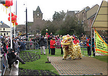NT4936 : The Lion Dance in Bank Street, Galashiels by Walter Baxter