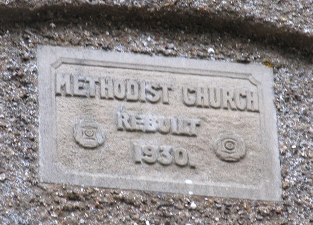 Plaque on Saltby Methodist Church