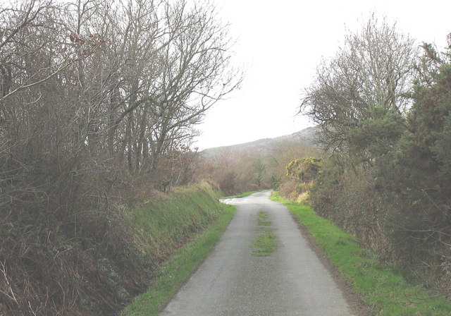 Approaching the junction with the Frochas road