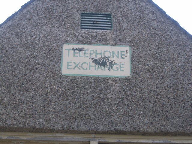 Telephone Exchange sign on Fordoun derelict exchange