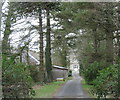 Driveway to the blocked gate passage at Bodvel Hall