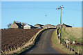 Nether Clochforbie Farm is at the top of the hill