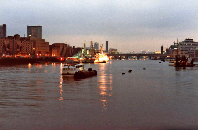 River Thames with HMS Belfast, London