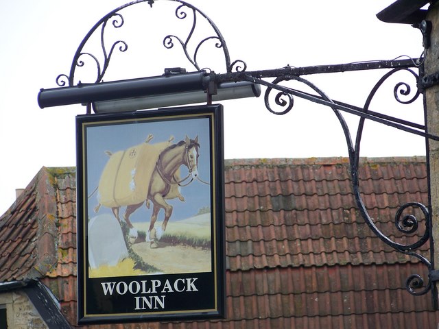Sign for the Woolpack, Beckington