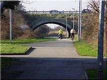 TA1329 : Road Bridge over the cycle track, Marfleet by Peter Church