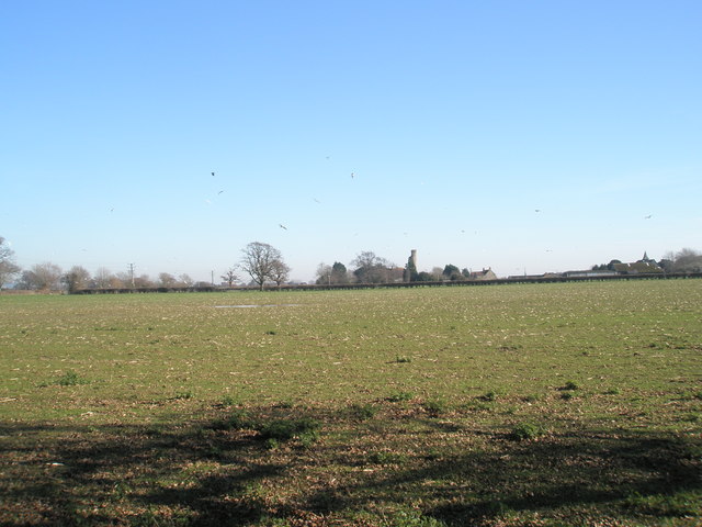 Looking across the fields to Warblington Castle