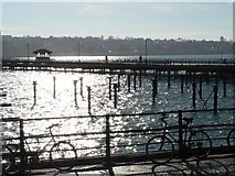 SZ5993 : Ryde: the pier against the sun by Chris Downer