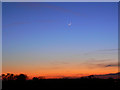 New moon at sunset, near Compton Beauchamp