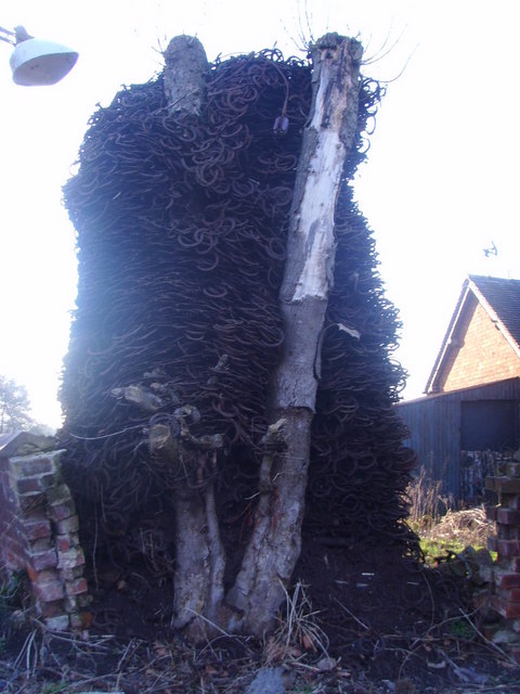 Huge pile of horseshoes at the crossroads