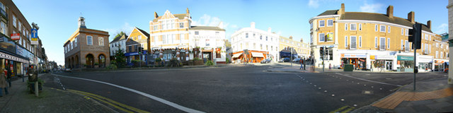 Panorama of Reigate Town Centre