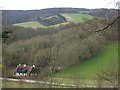 Cottages, pasture and woodland below Stokenchurch