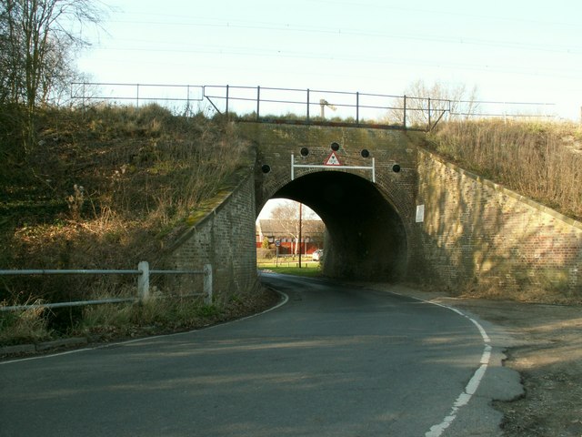 The railway bridge on Burnthouse Lane