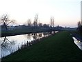 Looking along the Forth and Clyde Canal to the Linnvale Bridge