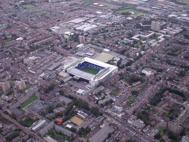 Aerial view Tottenham Hotspur Football Ground