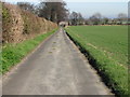 Looking NE along minor road towards Ham