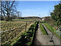 Looking NW along farm track from Hay Lane