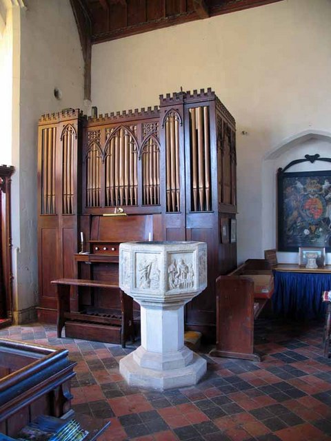 St Peter & St Paul, Wendling, Norfolk - Organ & Font