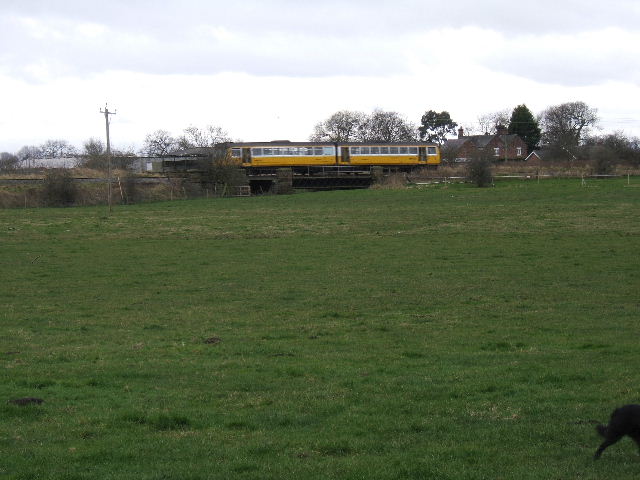 Yellow Train near Holme Farm