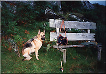 NM6949 : Fisher's seat at Claggan Pool by Peter Bond