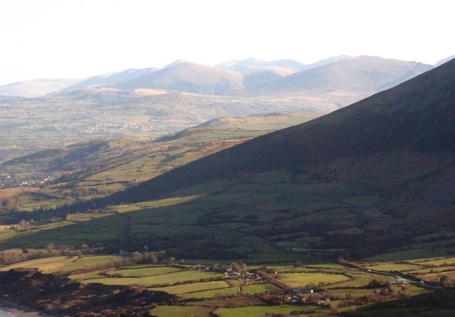 The sunless flanks of the Gurn hills from Mynydd y Gwaith