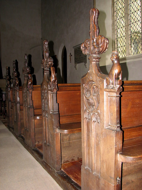 Church of the Holy Cross - medieval bench ends