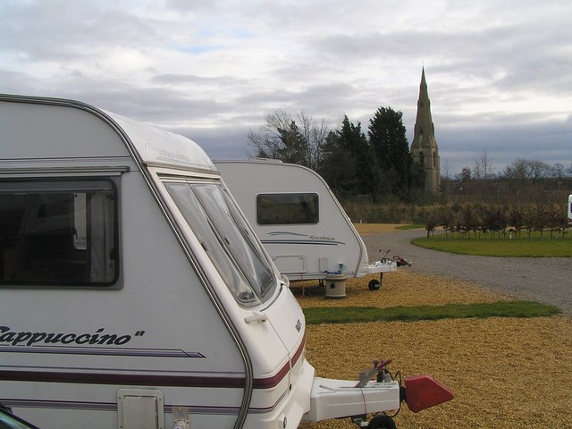 View of Greetham Church from the Caravan Site