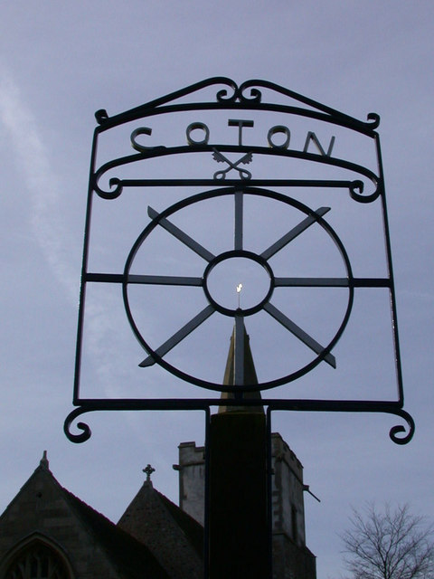 Coton Village Sign - Detail © Keith Edkins :: Geograph Britain And Ireland