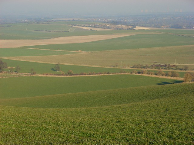 Farmland on the downs above Sparsholt