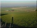 Farmland on the downs above Sparsholt