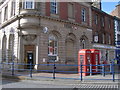 Telephone boxes in front of HSBC, Penrith