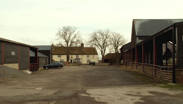 A view of Wick Farm from Church Road, the B.1026