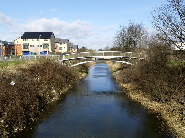 Barmston Drain and new footbridge