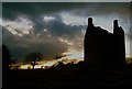 Knockhall castle at sunset