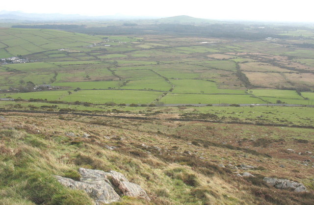 View eastwards from the middle slopes of Tre'r Ceiri