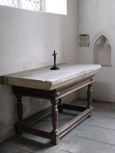 St Mary's church - medieval altar stone