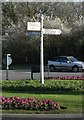 Highcliffe: Milestone Roundabout signpost