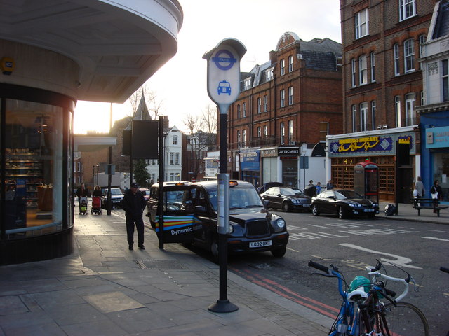 Taxi rank on Canfield Gardens