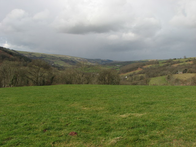 View up Nant Bran valley