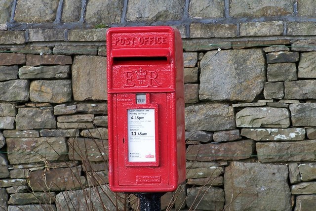 Post Box outside Convent on Kirk Edge Road
