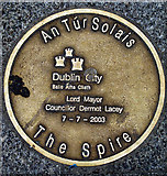 O1534 : Plaque for the Spire, O'Connell Street by Lisa Jarvis