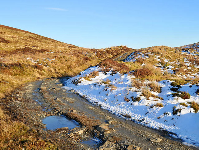 The hill track on the slopes of Sron Mhor