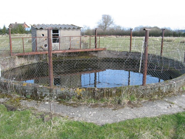 Small reservoir near farm