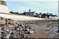 A view of the Pegwell Bay hotel from the beach