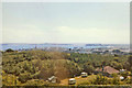 Looking across holiday park and woodland towards Tenby