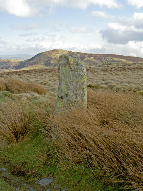 Standing stone with a hole drilled in