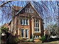 House with stained glass window