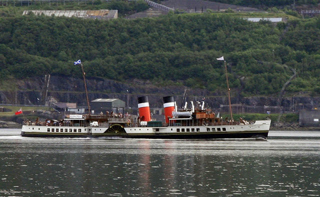 The Waverley passing Coulport Loch Long