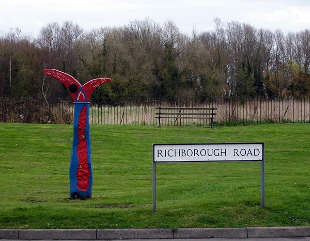 Signpost to Richborough Castle, Sandwich